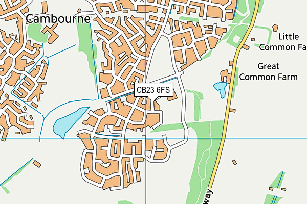 CB23 6FS map - OS VectorMap District (Ordnance Survey)