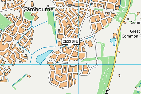 CB23 6FU map - OS VectorMap District (Ordnance Survey)