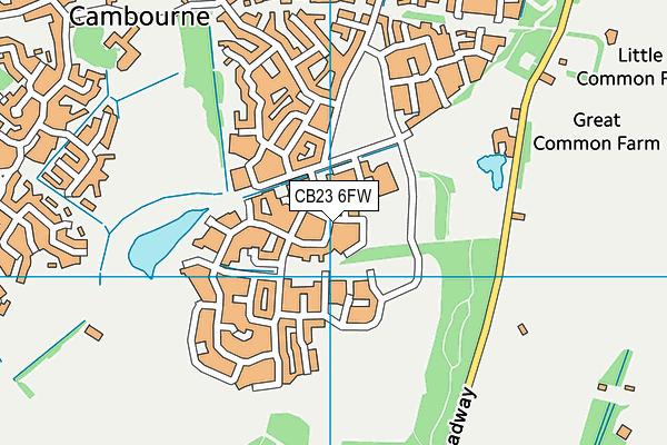 CB23 6FW map - OS VectorMap District (Ordnance Survey)