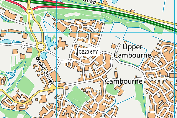 Cambourne Cricket Club (Upper Cambourne Pavilion) map (CB23 6FY) - OS VectorMap District (Ordnance Survey)