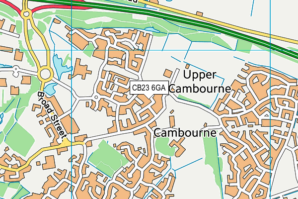 CB23 6GA map - OS VectorMap District (Ordnance Survey)