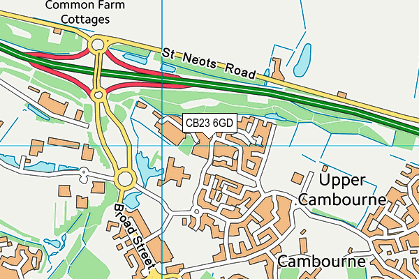 CB23 6GD map - OS VectorMap District (Ordnance Survey)