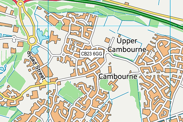 CB23 6GG map - OS VectorMap District (Ordnance Survey)