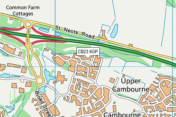 CB23 6GP map - OS VectorMap District (Ordnance Survey)