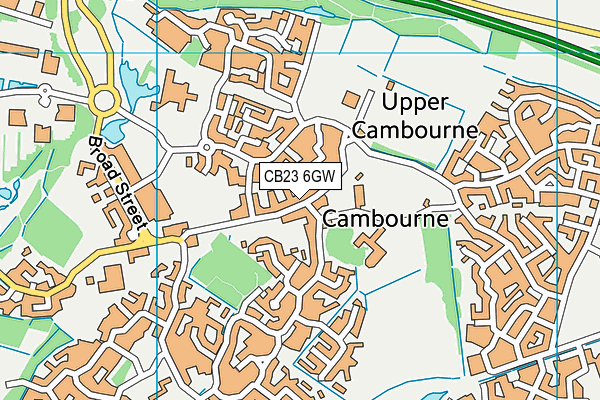 CB23 6GW map - OS VectorMap District (Ordnance Survey)