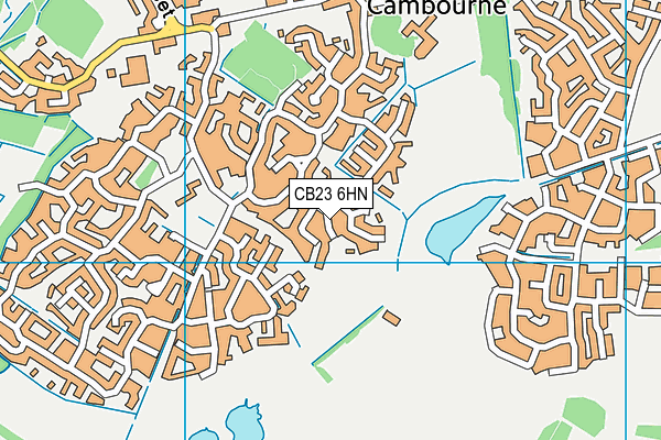 CB23 6HN map - OS VectorMap District (Ordnance Survey)