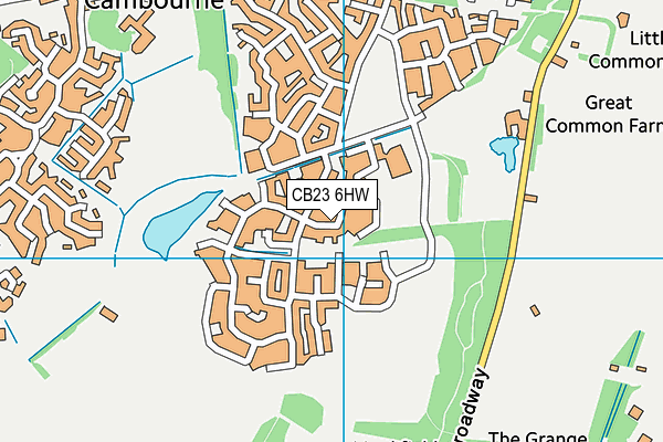 CB23 6HW map - OS VectorMap District (Ordnance Survey)