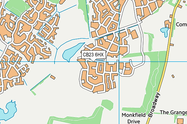 CB23 6HX map - OS VectorMap District (Ordnance Survey)