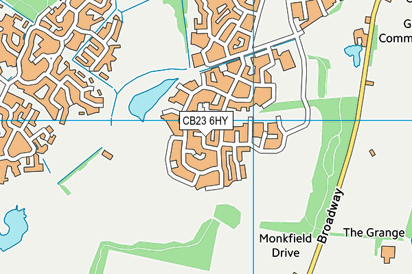 CB23 6HY map - OS VectorMap District (Ordnance Survey)