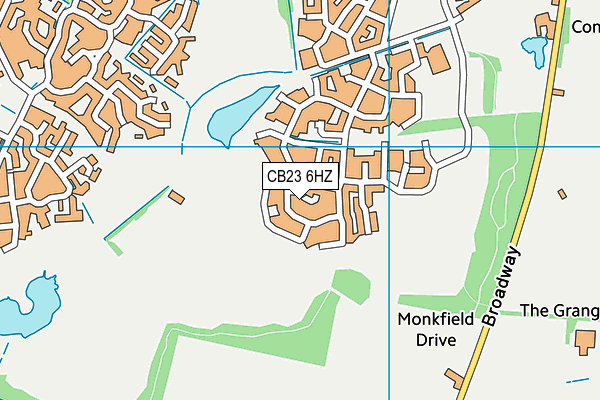CB23 6HZ map - OS VectorMap District (Ordnance Survey)
