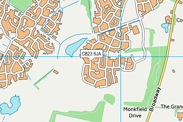 CB23 6JA map - OS VectorMap District (Ordnance Survey)