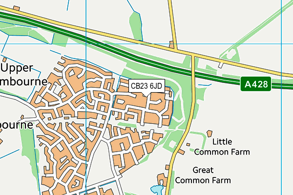 CB23 6JD map - OS VectorMap District (Ordnance Survey)