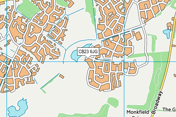 CB23 6JG map - OS VectorMap District (Ordnance Survey)
