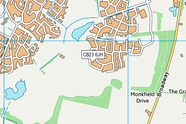 CB23 6JH map - OS VectorMap District (Ordnance Survey)
