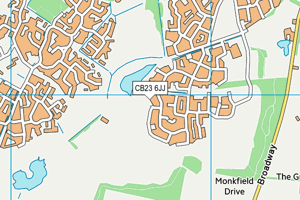 CB23 6JJ map - OS VectorMap District (Ordnance Survey)