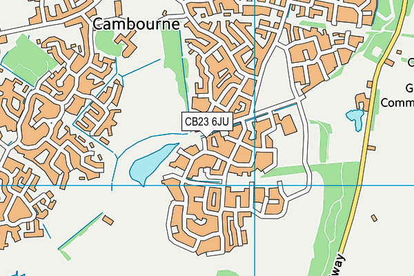 CB23 6JU map - OS VectorMap District (Ordnance Survey)