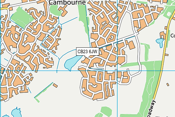 CB23 6JW map - OS VectorMap District (Ordnance Survey)