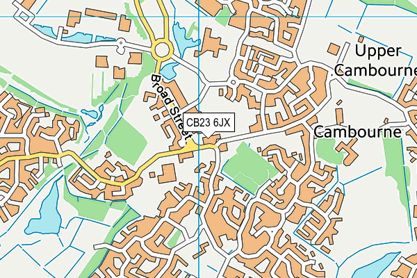 CB23 6JX map - OS VectorMap District (Ordnance Survey)