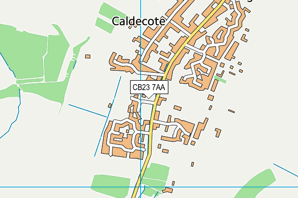 CB23 7AA map - OS VectorMap District (Ordnance Survey)