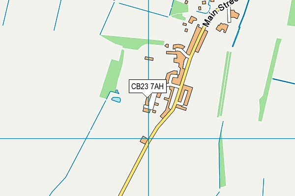 CB23 7AH map - OS VectorMap District (Ordnance Survey)