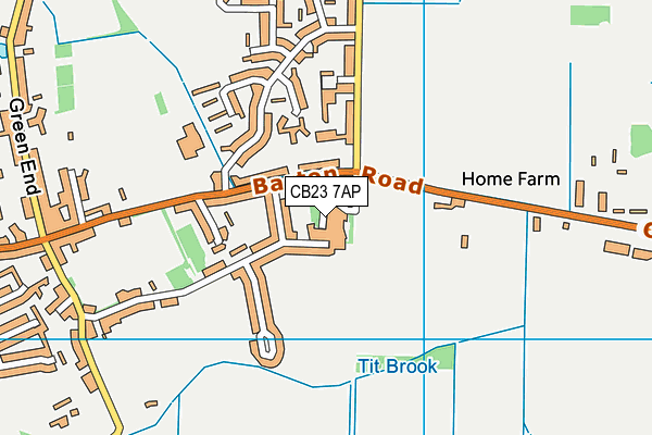 CB23 7AP map - OS VectorMap District (Ordnance Survey)