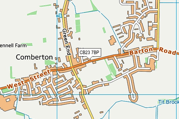 CB23 7BP map - OS VectorMap District (Ordnance Survey)
