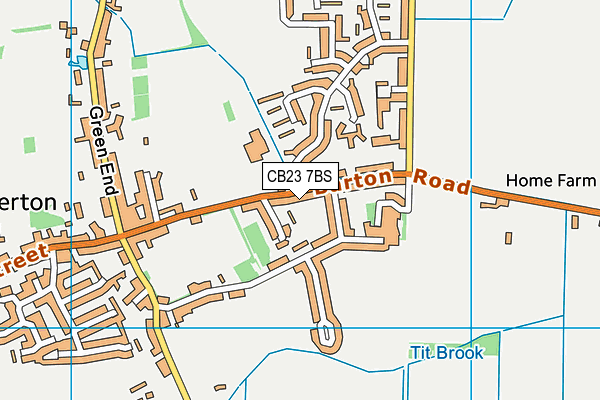 CB23 7BS map - OS VectorMap District (Ordnance Survey)
