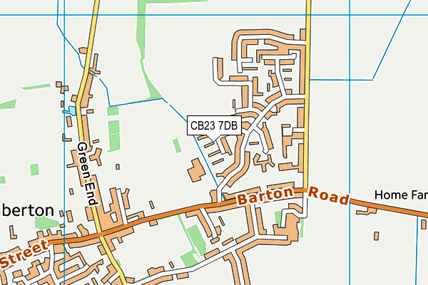 CB23 7DB map - OS VectorMap District (Ordnance Survey)