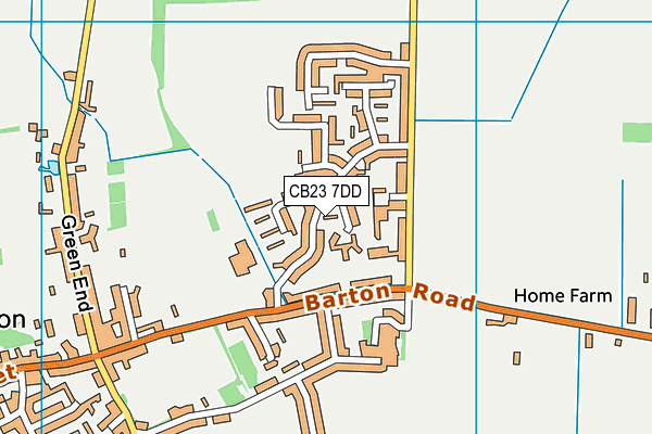 Meridian Primary School map (CB23 7DD) - OS VectorMap District (Ordnance Survey)