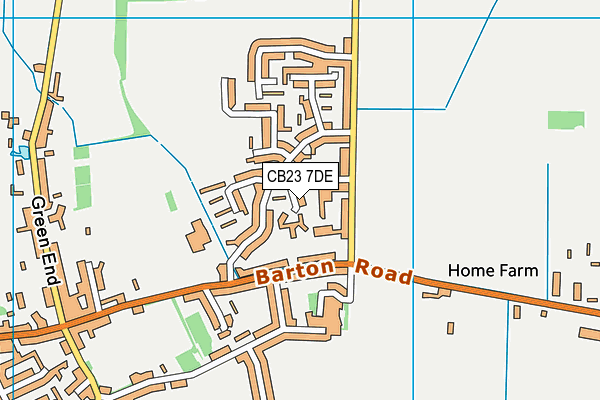 CB23 7DE map - OS VectorMap District (Ordnance Survey)