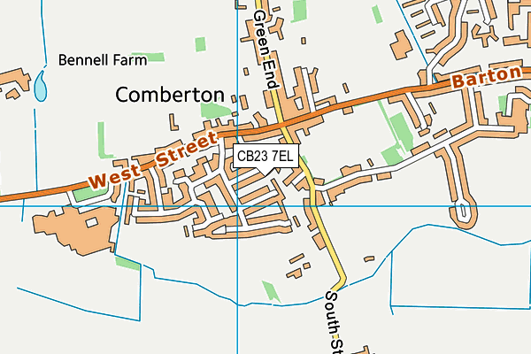 CB23 7EL map - OS VectorMap District (Ordnance Survey)