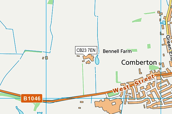 CB23 7EN map - OS VectorMap District (Ordnance Survey)