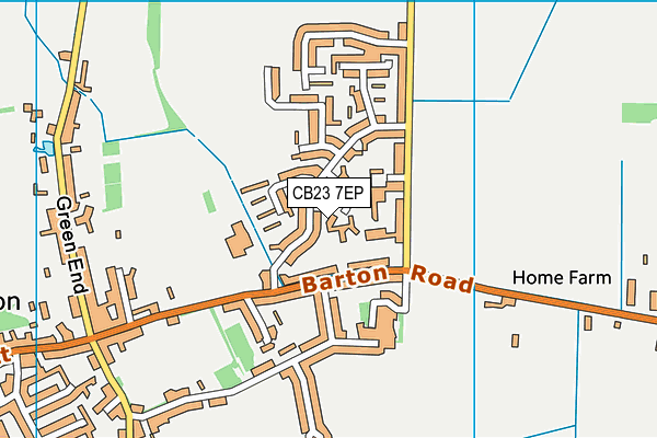 CB23 7EP map - OS VectorMap District (Ordnance Survey)