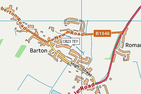 CB23 7EY map - OS VectorMap District (Ordnance Survey)