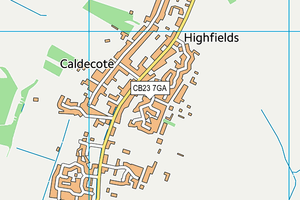 CB23 7GA map - OS VectorMap District (Ordnance Survey)