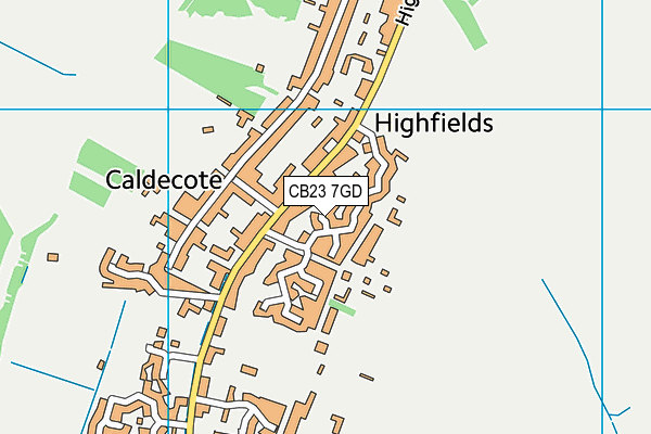 CB23 7GD map - OS VectorMap District (Ordnance Survey)