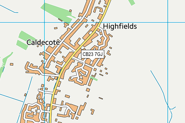 CB23 7GJ map - OS VectorMap District (Ordnance Survey)