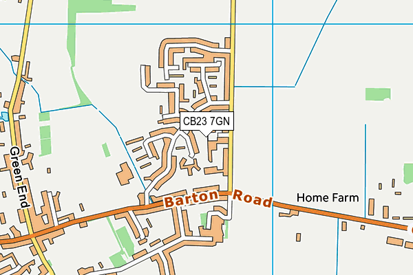 CB23 7GN map - OS VectorMap District (Ordnance Survey)