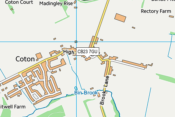 CB23 7GU map - OS VectorMap District (Ordnance Survey)