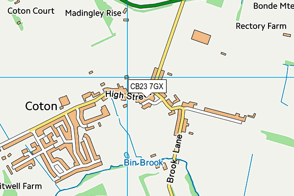CB23 7GX map - OS VectorMap District (Ordnance Survey)