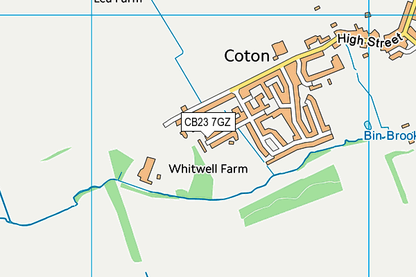 CB23 7GZ map - OS VectorMap District (Ordnance Survey)