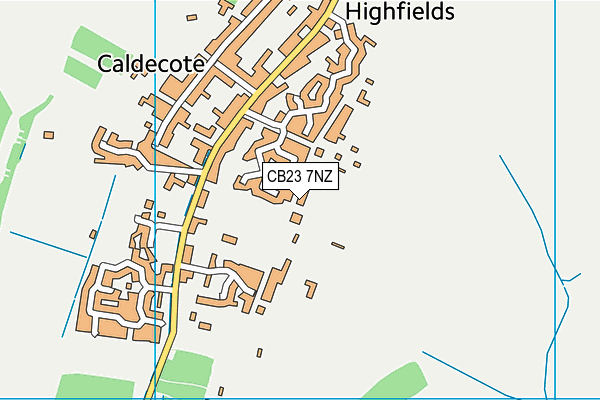 CB23 7NZ map - OS VectorMap District (Ordnance Survey)