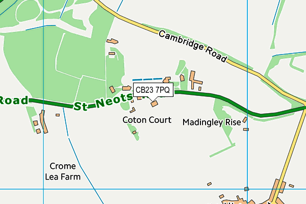 CB23 7PQ map - OS VectorMap District (Ordnance Survey)