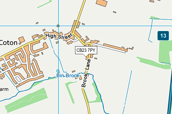 CB23 7PY map - OS VectorMap District (Ordnance Survey)