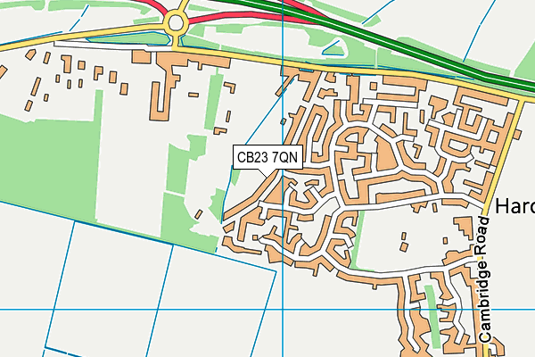 CB23 7QN map - OS VectorMap District (Ordnance Survey)