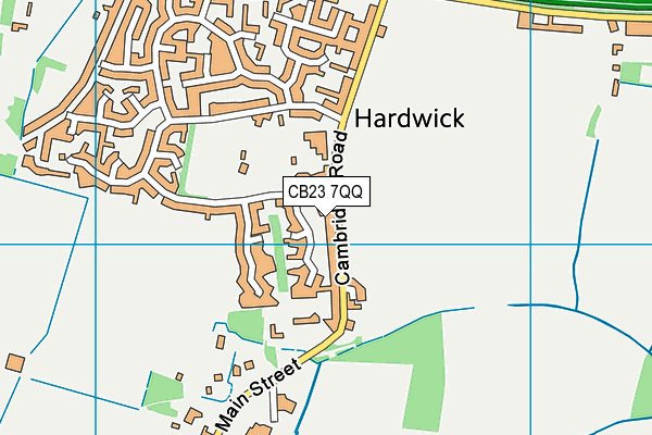 CB23 7QQ map - OS VectorMap District (Ordnance Survey)