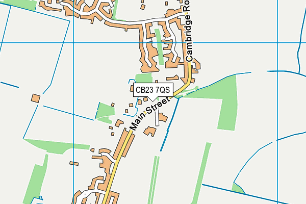 CB23 7QS map - OS VectorMap District (Ordnance Survey)