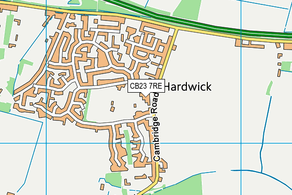 Hardwick And Cambourne Community Primary School (Hardwick Campus) map (CB23 7RE) - OS VectorMap District (Ordnance Survey)