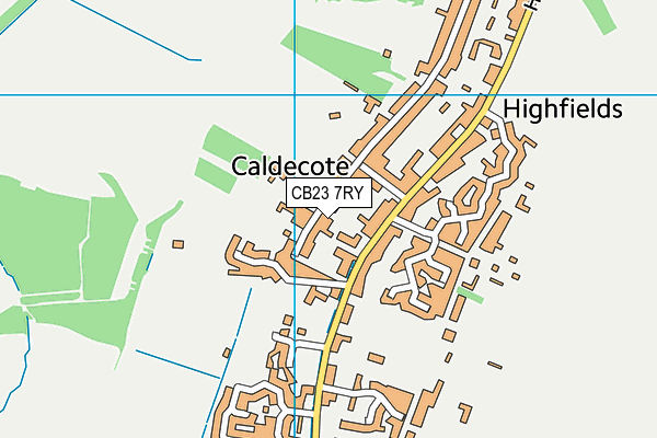 CB23 7RY map - OS VectorMap District (Ordnance Survey)