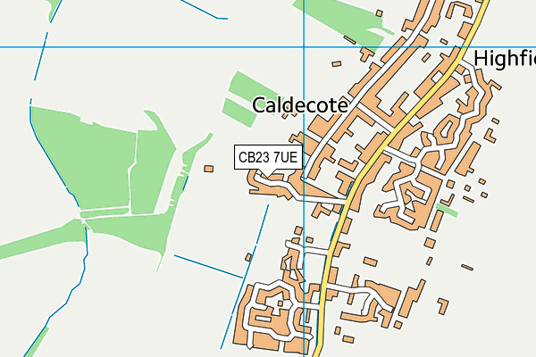 CB23 7UE map - OS VectorMap District (Ordnance Survey)